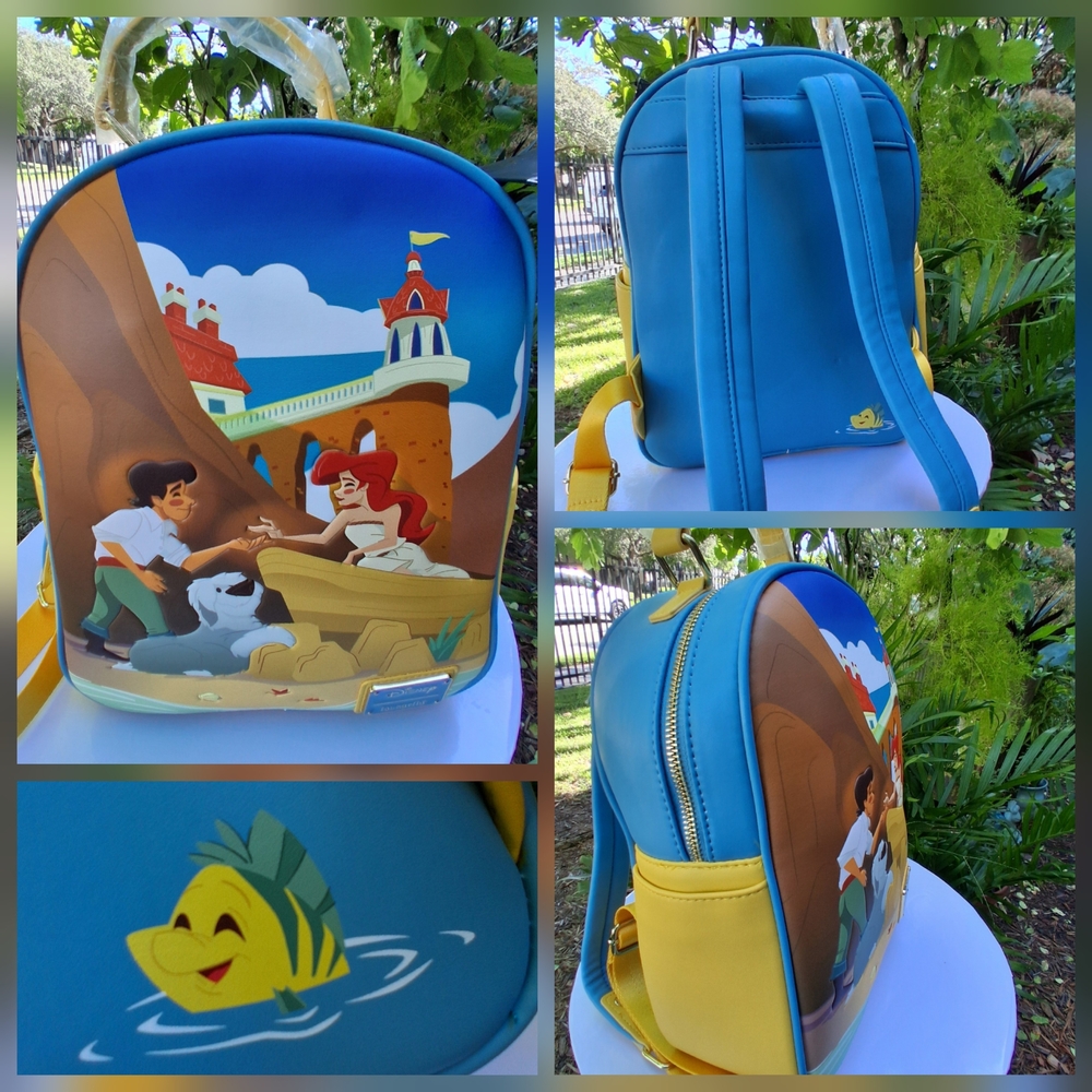 🔥NWT Disney LOUNGEFLY ARIEL THE LITTLE MERMAID Backpack
